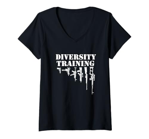 Damen Langstreckenschießen und Wettkampfschießtraining T-Shirt mit V-Ausschnitt von 2nd Amendment Sniper And Shooting Range Gifts