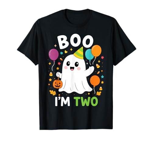 Boo I'm Two Ghost Halloween-T-Shirt für Kinder zum 2. Geburtstag T-Shirt Boo I'm Two Ghost Halloween-T-Shirt für Kinder zum 2. Geburtstag T-Shirt von 2nd Birthday Boo Ghost Halloween Youth Boys Shirt