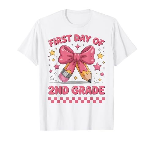 Erster Schultag der 2. Klasse Coquette Back to School Girls Kids T-Shirt von 2nd Day Of School Grade Shirts Students Gifts