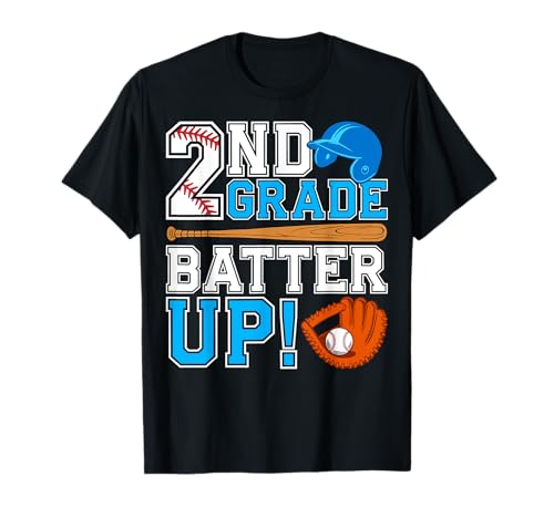 Zurück zur Schule, 2. Klasse, Batter Up Baseball am ersten Tag, Jungen T-Shirt Zurück zur Schule, 2. Klasse, Batter Up Baseball am ersten Tag, Jungen T-Shirt von 2nd Grade Batter Up Back To School Baseball Boys