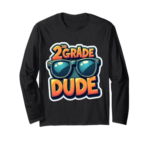 2nd Grade Dude Second Grader Sonnenbrille Back to School Boys Langarmshirt von 2nd Grade Dude Second Grader Products