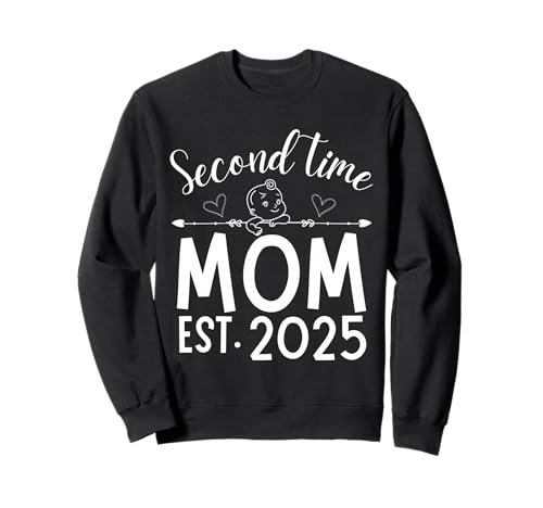 Second Time Mom Est 2025 Schwangerschaftsankündigung Baby Mama Sweatshirt Second Time Mom Est 2025 Schwangerschaftsankündigung Baby Mama Sweatshirt von 2nd Time Mom Est 2025 Pregnancy Announcement Mommy