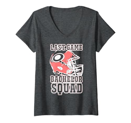 Damen 2reborn JGA Team Fußball Helm Bachelor Squad Farbe Orange T-Shirt mit V-Ausschnitt Damen 2reborn JGA Team Fußball Helm Bachelor Squad Farbe Orange T-Shirt mit V-Ausschnitt von 2reborn fashion Football
