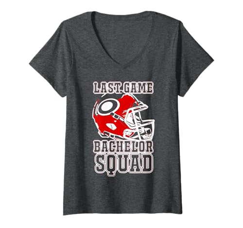 Damen 2reborn JGA Team Fußball Helm Bachelor Squad Farbe rot T-Shirt mit V-Ausschnitt Damen 2reborn JGA Team Fußball Helm Bachelor Squad Farbe rot T-Shirt mit V-Ausschnitt von 2reborn fashion Football
