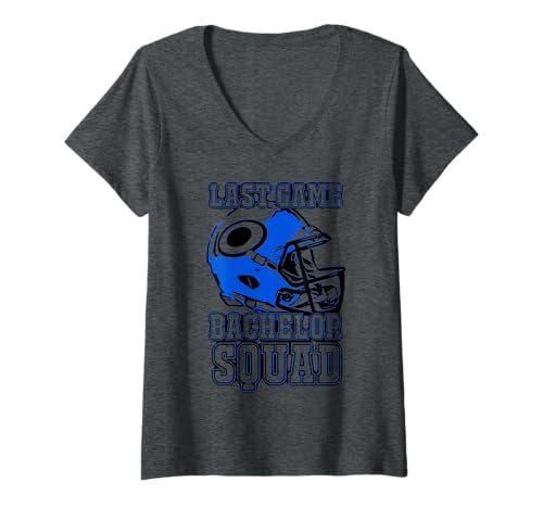 Damen 2reborn JGA Team Fußball Helm Bachelor Squad Sport blau T-Shirt mit V-Ausschnitt Damen 2reborn JGA Team Fußball Helm Bachelor Squad Sport blau T-Shirt mit V-Ausschnitt von 2reborn fashion Football