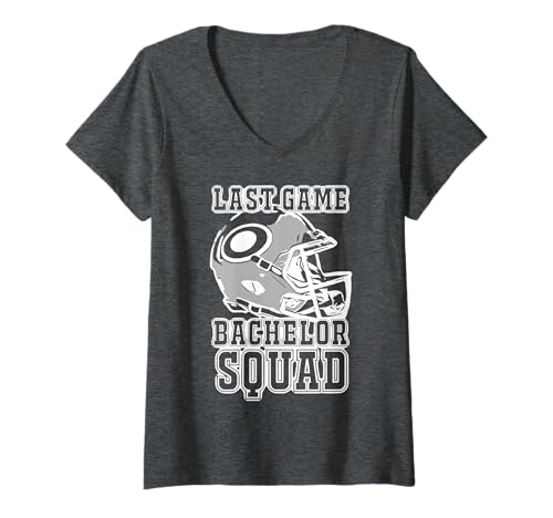 Damen 2reborn JGA Team Fußball Helm Bachelor Squad Sport grau T-Shirt mit V-Ausschnitt Damen 2reborn JGA Team Fußball Helm Bachelor Squad Sport grau T-Shirt mit V-Ausschnitt von 2reborn fashion Football