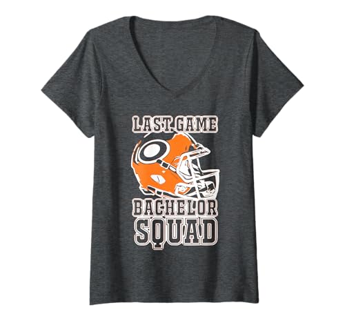 Damen 2reborn JGA Team Fußball Helm Bachelor Squad Sport orange T-Shirt mit V-Ausschnitt Damen 2reborn JGA Team Fußball Helm Bachelor Squad Sport orange T-Shirt mit V-Ausschnitt von 2reborn fashion Football