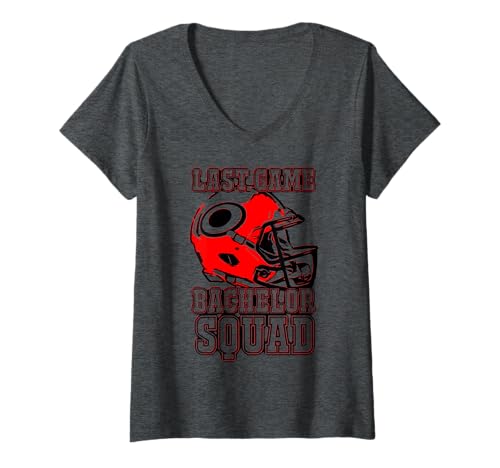 Damen 2reborn JGA Team Fußball Helm Bachelor Squad Sport rot T-Shirt mit V-Ausschnitt Damen 2reborn JGA Team Fußball Helm Bachelor Squad Sport rot T-Shirt mit V-Ausschnitt von 2reborn fashion Football