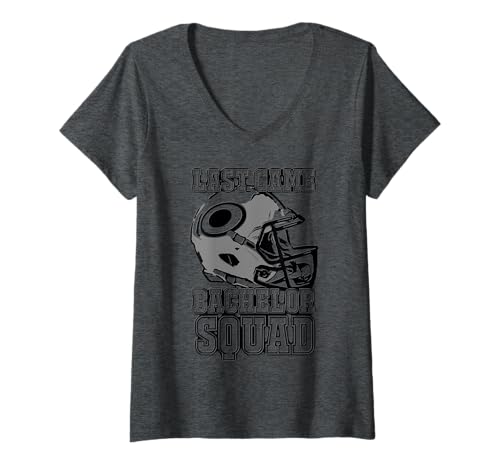 Damen 2reborn JGA Team Fußball Helm Bachelor Squad dunkelgrau T-Shirt mit V-Ausschnitt Damen 2reborn JGA Team Fußball Helm Bachelor Squad dunkelgrau T-Shirt mit V-Ausschnitt von 2reborn fashion Football
