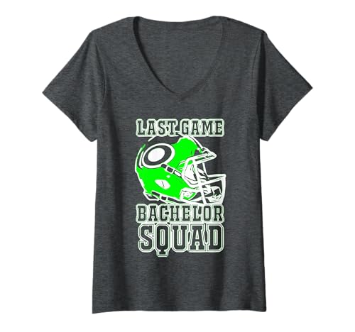 Damen 2reborn JGA Team Fußball Helm Bachelor Squad hellgrün T-Shirt mit V-Ausschnitt Damen 2reborn JGA Team Fußball Helm Bachelor Squad hellgrün T-Shirt mit V-Ausschnitt von 2reborn fashion Football