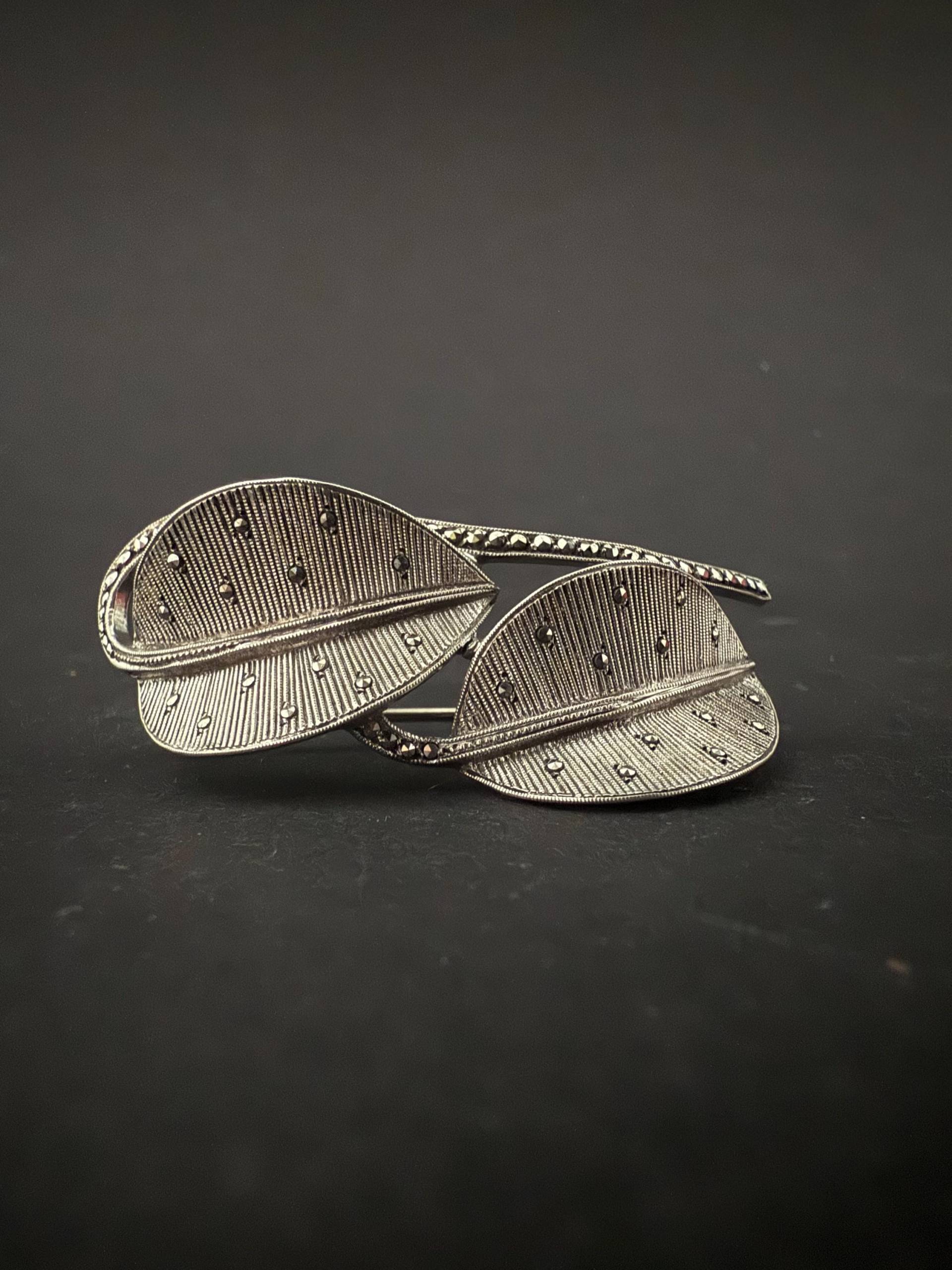 Vintage Theodor Fahrner Brooch - 1950S, Sterling Silver 925 With Marcasite Vintage Theodor Fahrner Brooch - 1950S, Sterling Silver 925 With Marcasite von 2teleben