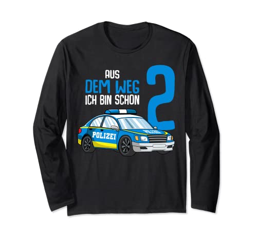 2. Geburtstag Polizei 2 Jahre Kinder Junge Langarmshirt von 2ter Kindergeburtstag Polizei Geburtstagsshirts