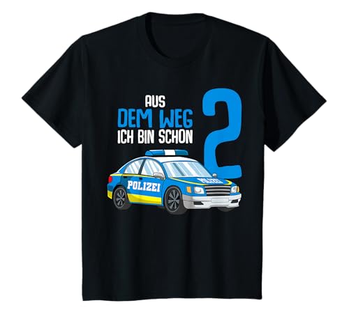 2. Geburtstag Polizei 2 Jahre Kinder Junge T-Shirt von 2ter Kindergeburtstag Polizei Geburtstagsshirts
