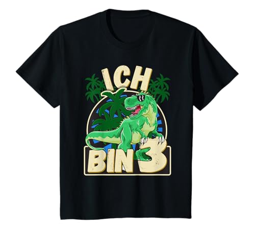 Kinder Ich bin 3 Junge 3. Geburtstag | 3 jähriger | Dinosaurier T-Shirt von 3 Geburtstag Junge Geschenke Kindergeburtstag Idee