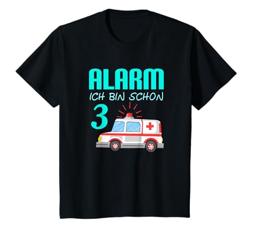 3 Geburtstag 3 Jahre Krankenwagen Geschenk Jungen Mädchen T-Shirt von 3 Jahre Rettungswagen 3 Geburtstag Geschenkidee