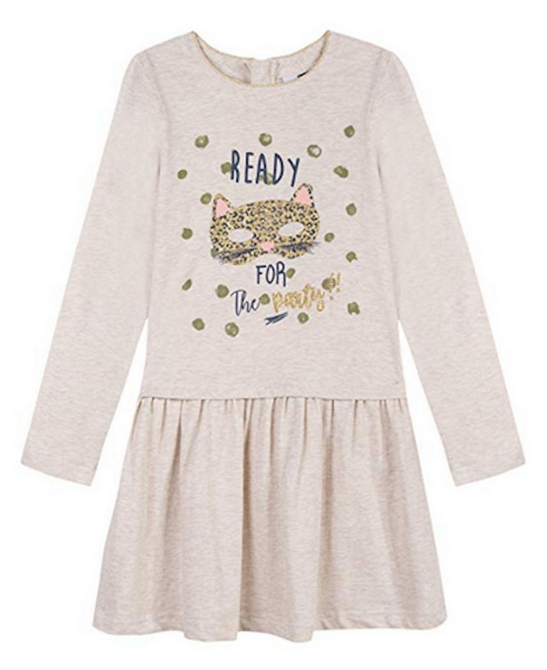 3 Pommes A-Linien-Kleid 3 Pommes Mädchen Kleid Langarm Ready for the Party Beige (kein Set, 1-tlg) Markenlabel von 3 Pommes