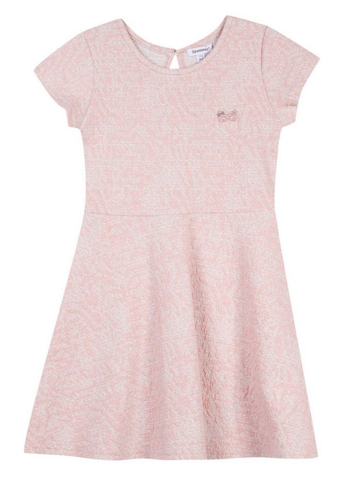 3 Pommes A-Linien-Kleid Kleid 3 Pommes Kurzarm Mädchen Vieux Rose (kein Set, 1-tlg) Markenlabel von 3 Pommes