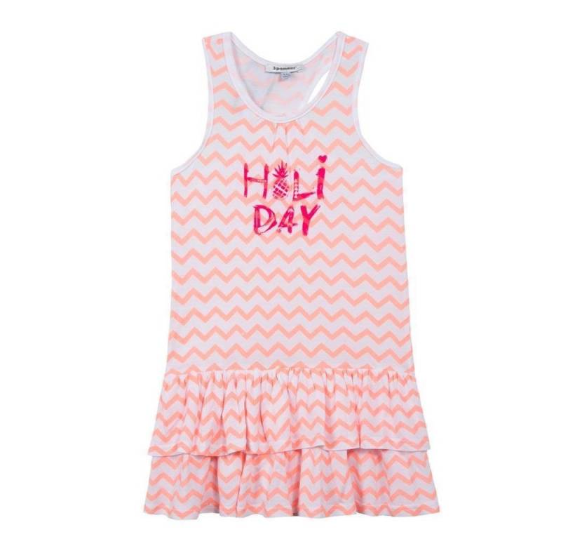 3 Pommes A-Linien-Kleid Kleid 3 Pommes Trägerkleid Kleid Holiday peche moyen (kein Set, 1-tlg) Markenlabel von 3 Pommes