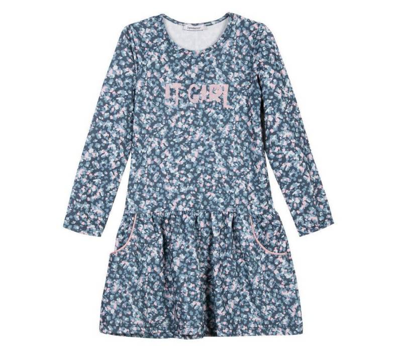 3 Pommes A-Linien-Kleid Kleid Langarm 3 Pommes Mädchen IT Girl gris vert (kein Set, 1-tlg) Markenlabel von 3 Pommes