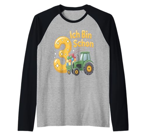 Kinder 3 Geburtstag Junge Traktor Outfit Ich Bin Schon 3 Raglan Kinder 3 Geburtstag Junge Traktor Outfit Ich Bin Schon 3 Raglan von 3 Year Tractors Birthday