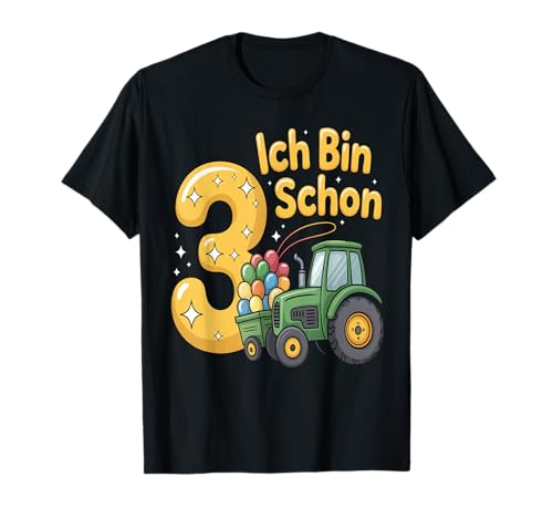 Kinder 3 Geburtstag Junge Traktor Outfit Ich Bin Schon 3 T-Shirt Kinder 3 Geburtstag Junge Traktor Outfit Ich Bin Schon 3 T-Shirt von 3 Year Tractors Birthday