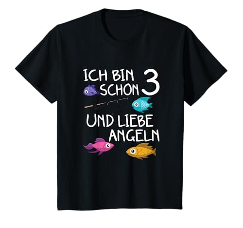 Kinder Ich bin schon 3 und liebe Angeln 3.Geburtstag Fische T-Shirt Kinder Ich bin schon 3 und liebe Angeln 3.Geburtstag Fische T-Shirt von 3. Geburtstag Fischen Junge und Vater Geschenk