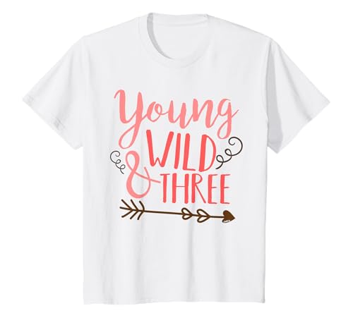 Wild and Three Geburtstag Shirt 3.Geburtstag 3 Jahre Mädchen T-Shirt von 3. Geburtstag Geschenk Ideen 3 Jahre