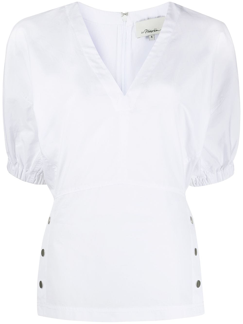 3.1 Phillip Lim Bluse mit Nieten - Weiß von 3.1 Phillip Lim