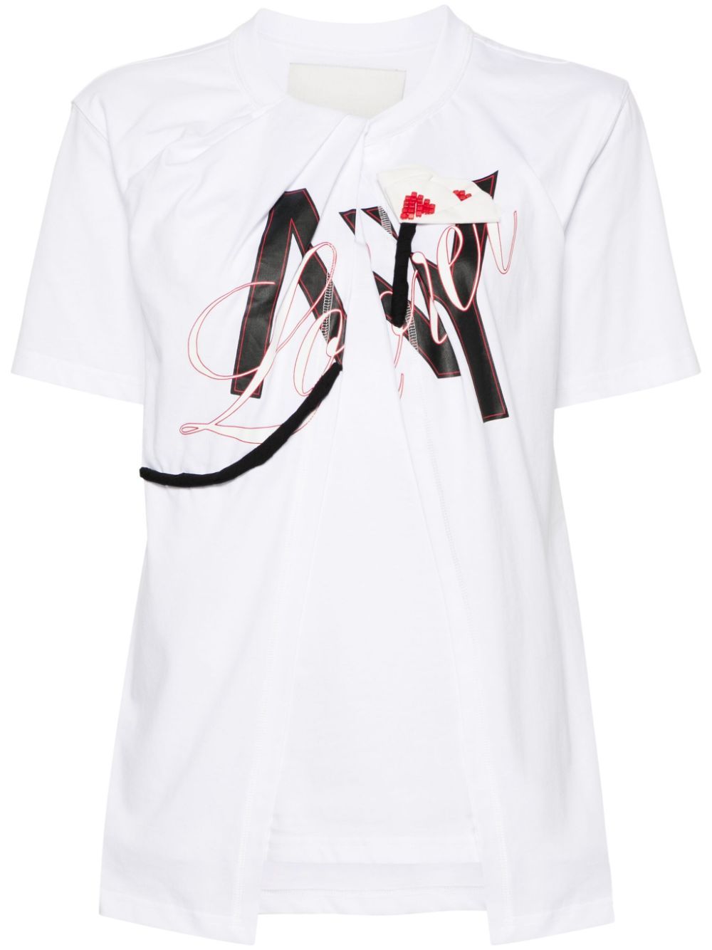 3.1 Phillip Lim NY Lover Sliced T-Shirt - Weiß von 3.1 Phillip Lim