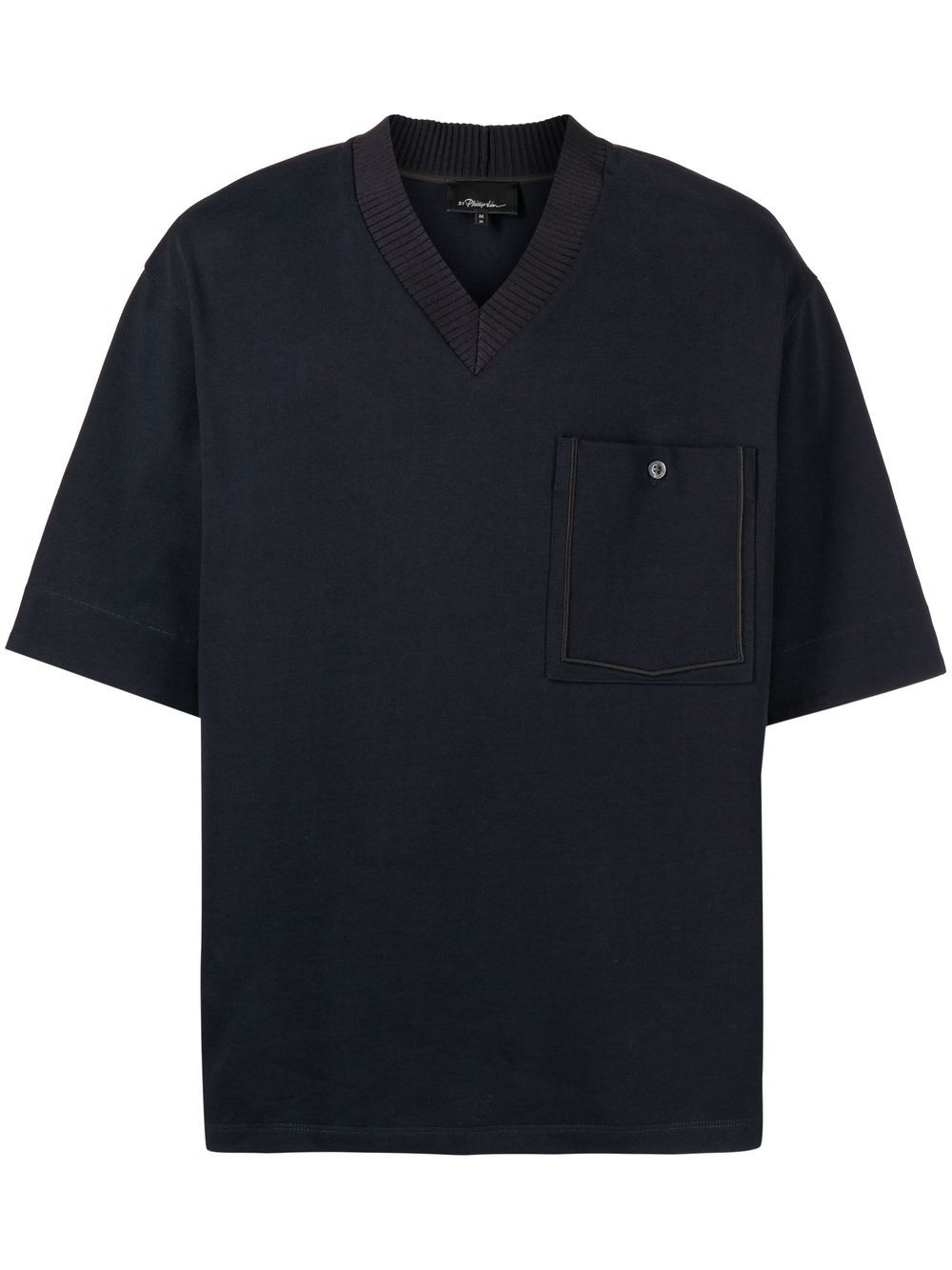 3.1 Phillip Lim T-Shirt mit Kontrastdetails - Blau von 3.1 Phillip Lim