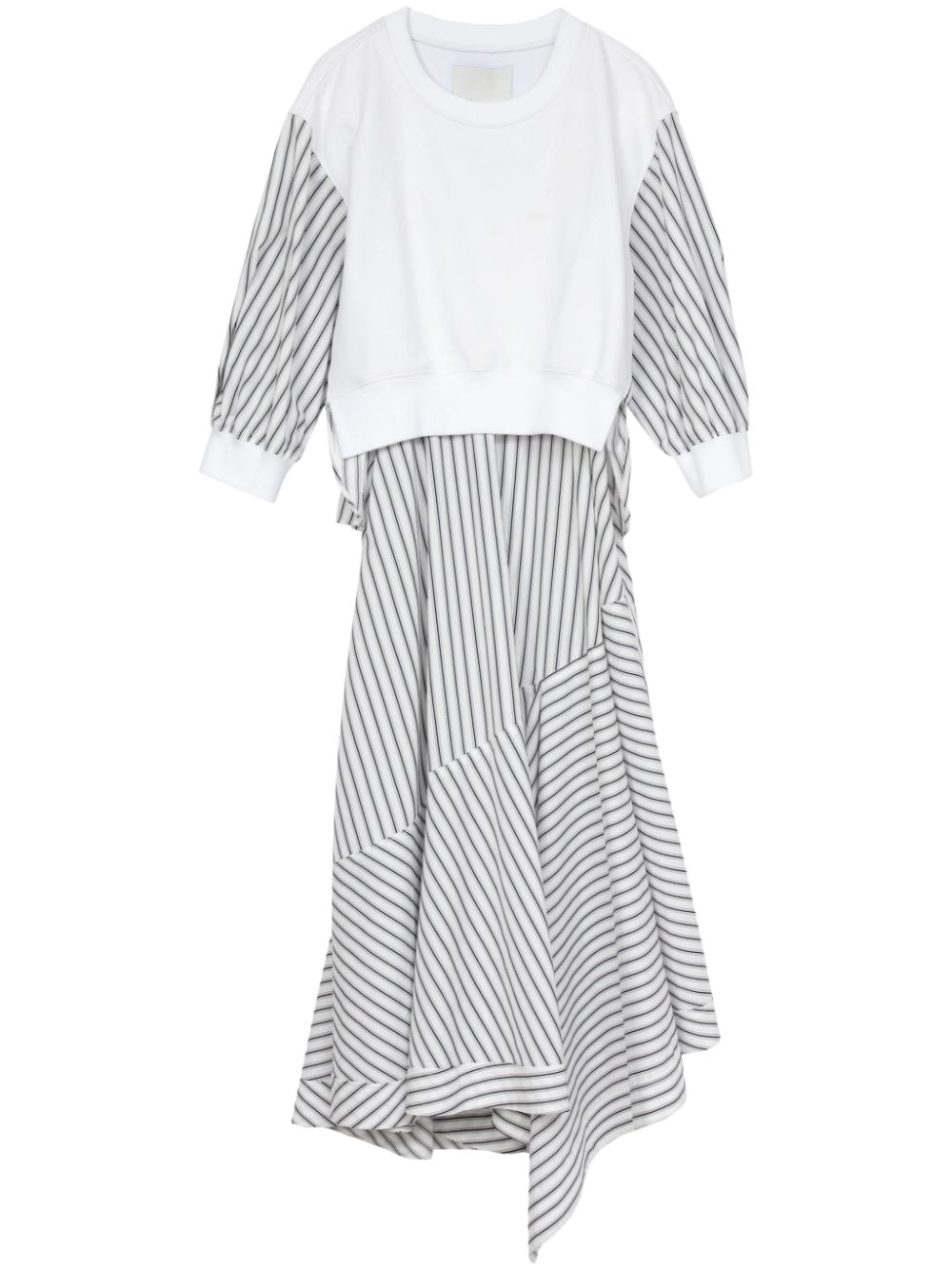 3.1 Phillip Lim Asymmetrisches Kleid mit Streifen - Weiß von 3.1 Phillip Lim