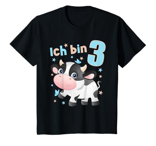 Kinder 3 Jahre alt Ich bin 3 Kühe Kuh Kälbchen 3. Geburtstag T-Shirt von 3.Geburtstag Kühe Kuh Kälbchen Outfit
