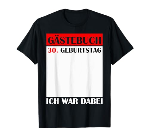 30. Geburtstag Deko 30 Jahre Damen 30 Geburtstag Männer T-Shirt von 30 Geburtstag Frauen Herren Geburtstagsgeschenk