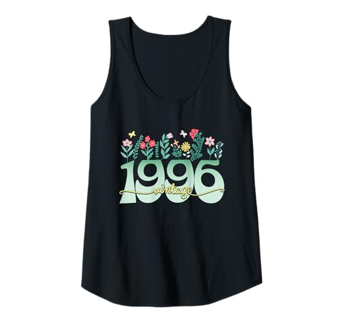 Damen Vintage 30 Jahre Jahrgang 1996 Blumen Geburtstag Frauen Tank Top von 30 Jahre Frau Geburtstag Jahrgang 1996 Ideen