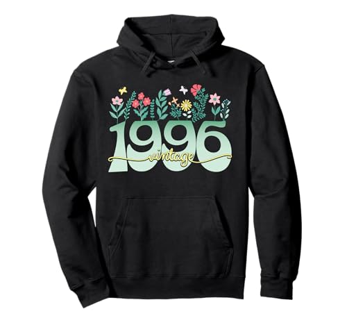 Vintage 30 Jahre Jahrgang 1996 Blumen Geburtstag Frauen Pullover Hoodie von 30 Jahre Frau Geburtstag Jahrgang 1996 Ideen