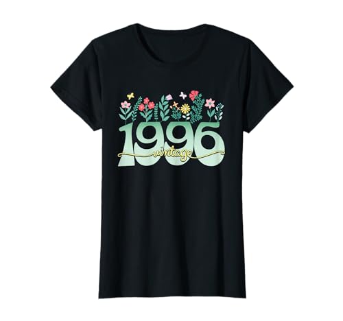 Vintage 30 Jahre Jahrgang 1996 Blumen Geburtstag Frauen T-Shirt von 30 Jahre Frau Geburtstag Jahrgang 1996 Ideen