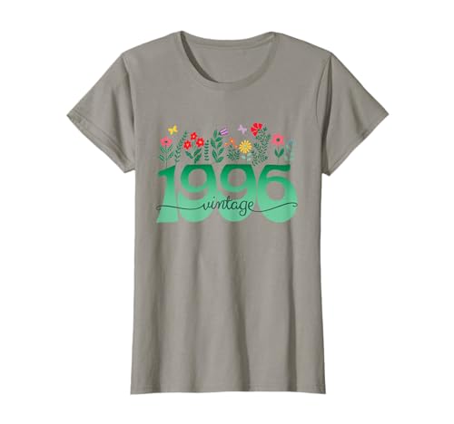 Vintage 30 Jahre Jahrgang 1996 Blumen Geburtstag Frauen T-Shirt von 30 Jahre Frau Geburtstag Jahrgang 1996 Ideen