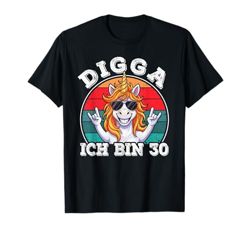 30. Geburtstag Mann Herren lustig 30er, Digga ich Bin 30 T-Shirt von 30 Jahre alt - 30ter Geburtstag Geschenk m/w
