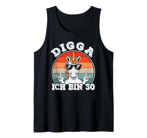 Herren 30. Geburtstag Mann Herren lustig, Digga ich Bin 30 | 30er Tank Top von 30 Jahre alt - 30ter Geburtstag Geschenk m/w
