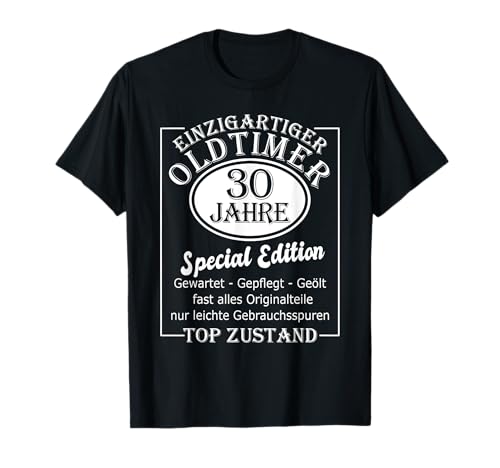 30 Geburtstag Männer 30er 30 Jahre Mann T-Shirt von 30. Geburtstag Männer Geburtstagsgeschenk Mann
