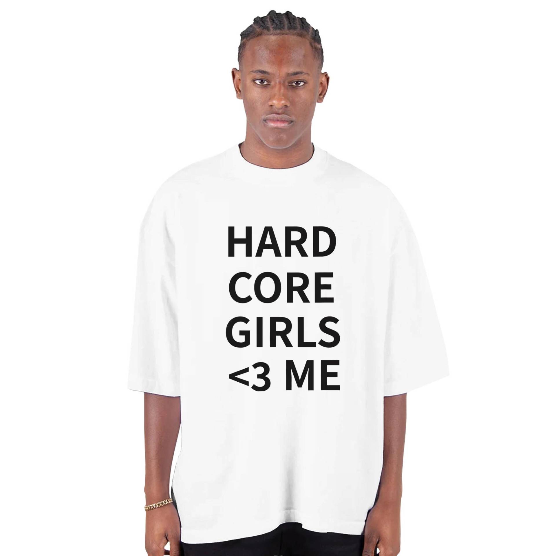 Oversized White T-Shirt - Hardcore Girls von 303HARDPRINT