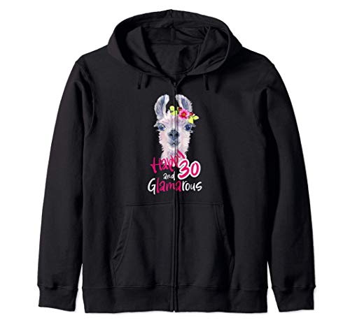 30 Geburtstag Frauen 30er Deko 30. Geburtstagsgeschenk Lama Kapuzenjacke von 30er Geburtstag Frau Geburtstaggeschenk für Frauen