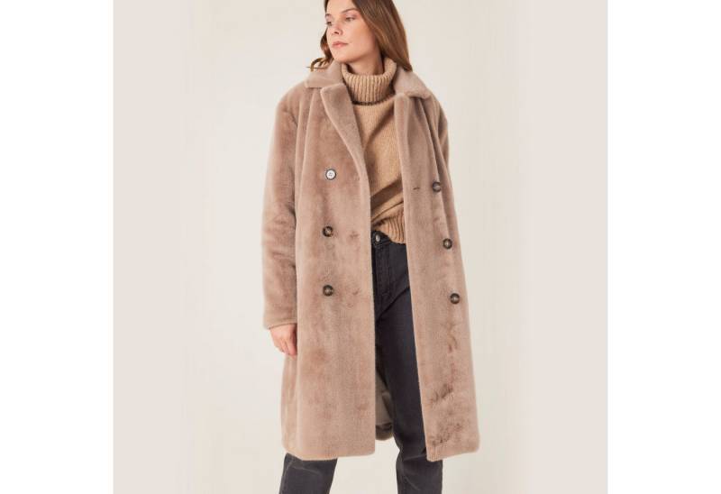 30seven Langmantel beheizter Teddyfellmantel - Farbe Beige 7,4V Set inkl. Akku & Ladegerät von 30seven