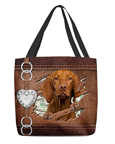 321 Einkaufstasche Vizsla Ließ Mich Ausgehen Wasserbeständige Shopper Tote Handtasche Großem Volumen Freizeit Strandtasche Damen 15X50X40cm von 321