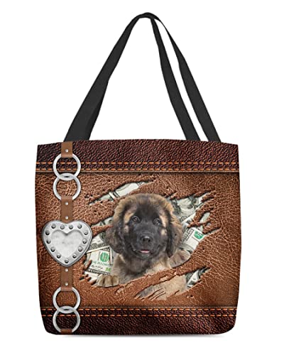 321 Handtasche Leonberger Lass Mich Ausgehen Ultraleicht Shopper Einkaufstasche Wasserbeständige Damen Umhängetasche Damen 15X50X40cm von 321