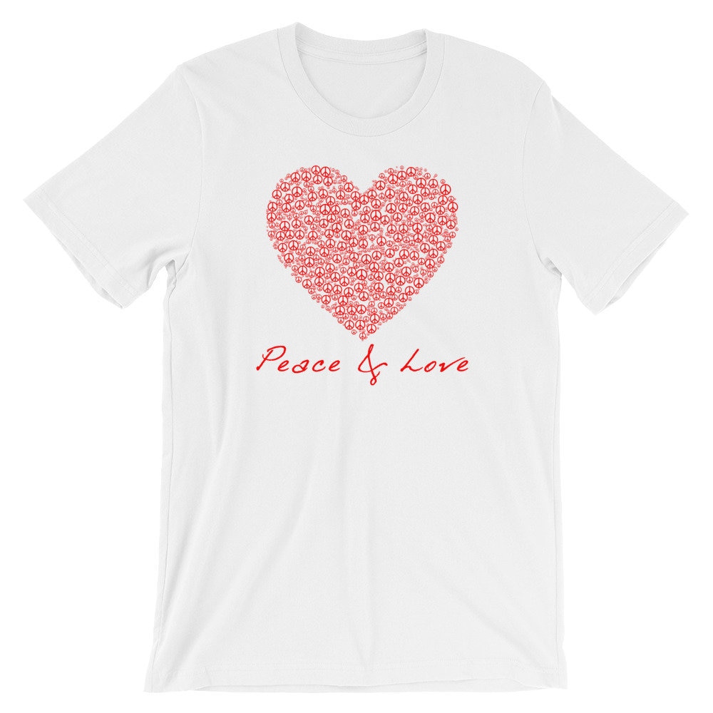 Frieden Und Liebe Hemd, Peace-Zeichen-Shirt, Peace T-Shirt, Herz-Shirt, Hippie Valentinstag Hipster-Shirt, Tops, T-Shirt Frieden Und Liebe Hemd, Peace-Zeichen-Shirt, Peace T-Shirt, Herz-Shirt, Hippie Valentinstag Hipster-Shirt, Tops, T-Shirt von 321Outright