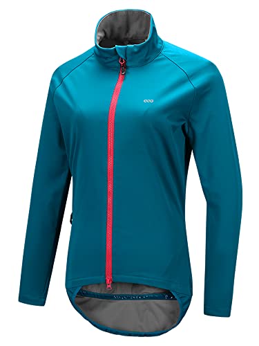 33,000ft Damen Fahrradjacke, Wasserdichte,Winddicht und Atmungsaktiv Jacke mit Reflexstreifen fur Laufen, Wandern und Bergsteigen Blau 36 von 33,000ft