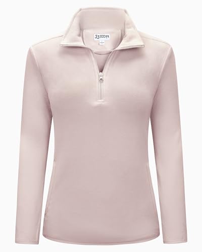 33,000ft Damen Fleece Pullover mit Halbreißverschluss Fleeceshirt Winter Warm Ski-Pullover Microfleece Atmungsaktiv Fleecepulli für Reisen Wandern Skifahren Rosa 40 von 33,000ft