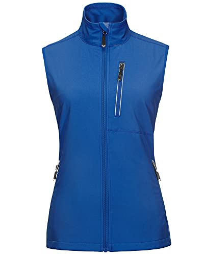 33,000ft Damen Leichte Laufweste Outdoor Softshell Weste Frau Ärmellose Jacke Winddichte wasserdichte Atmungsaktive Vest Gilet für Laufen Golf Wandern Hellblau L von 33,000ft