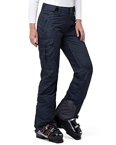 33,000ft Damen Skihose Outdoorhose Wasserdicht Winddichte Softshellhose Warme Gefütterte Thermohose Wanderhose Winter Ski Pants Women Schwarzer Pfeil M von 33,000ft